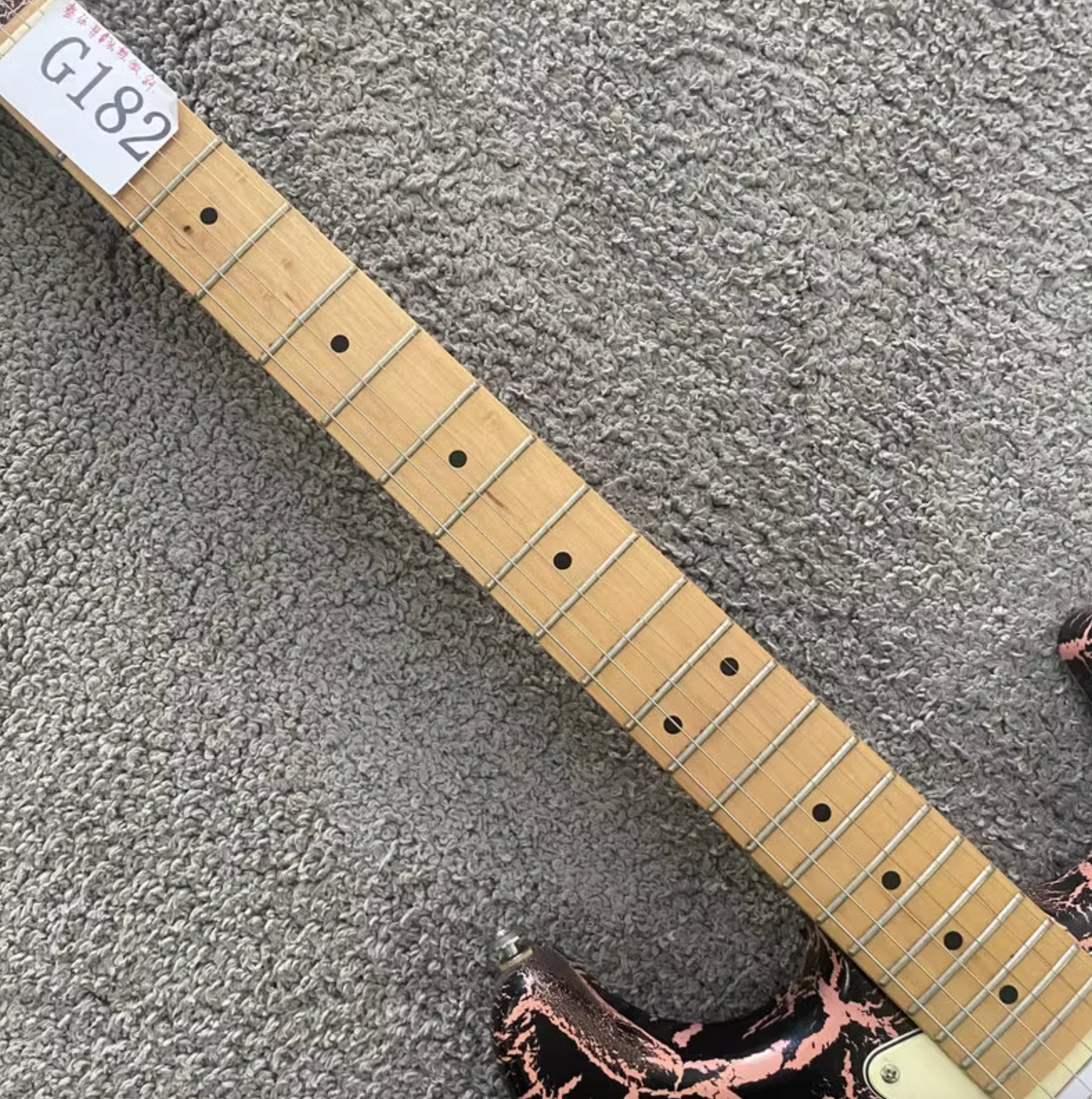 Custom Finish Guitar SSS, Purple Black Basswood Body, Maple Neck, 22 F