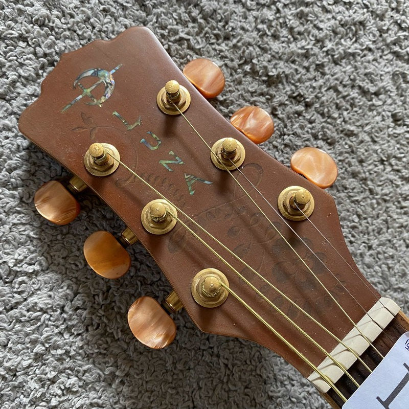 Luna Acoustic Electric Guitar, Pine Wood Top Body, Mahogany Neck