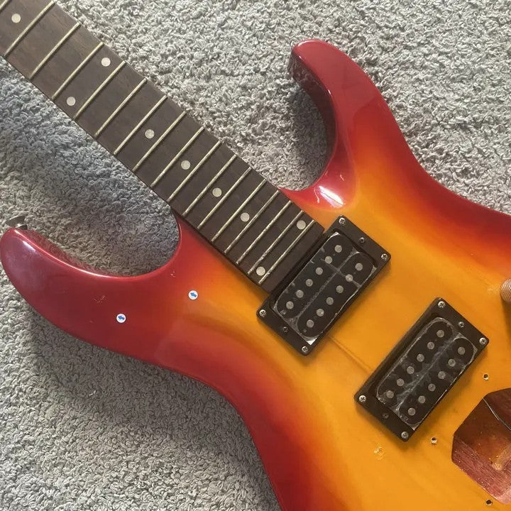TNC Taiwan Made Electric Guitar, HH Cherry Burst Body, Maple Neck, Ros