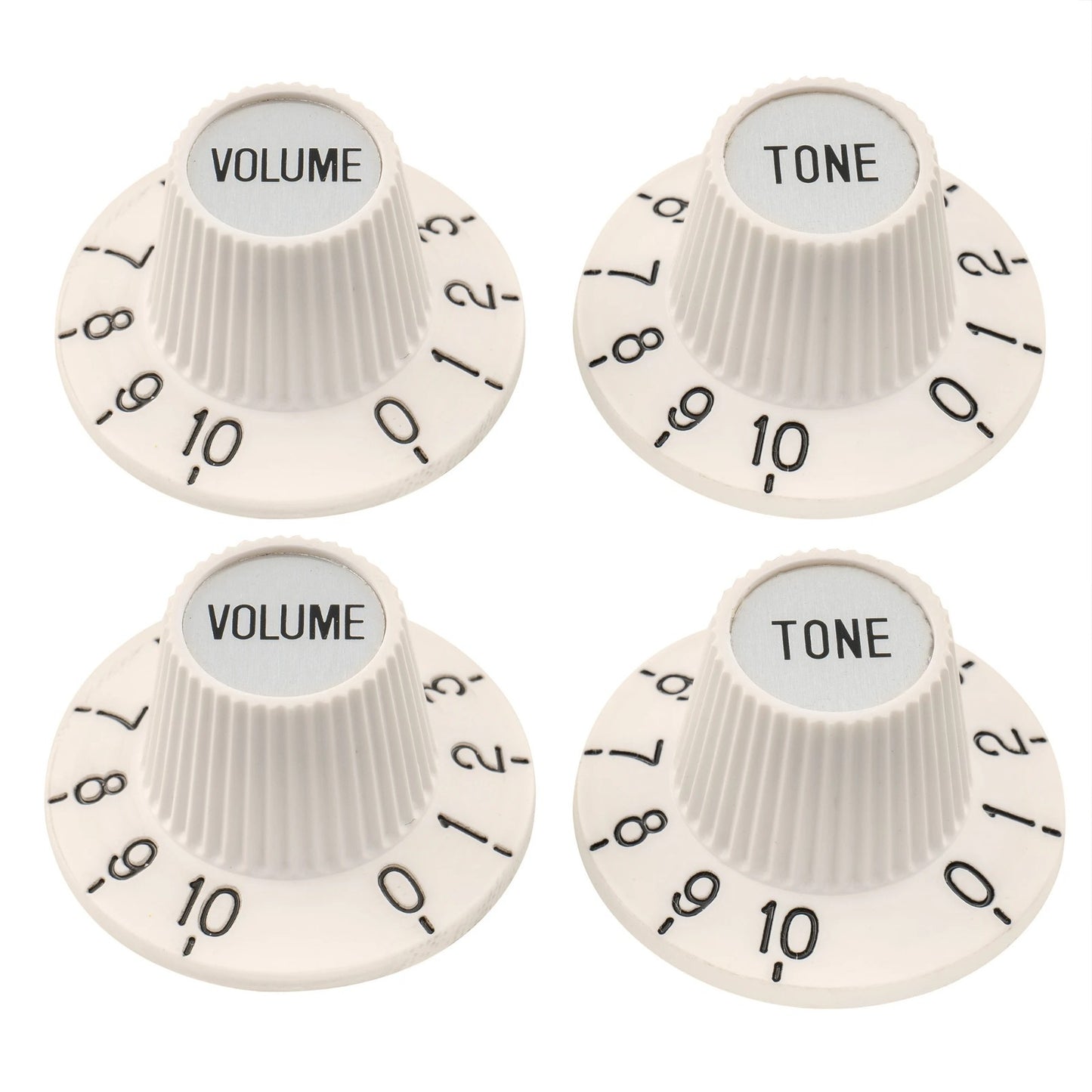4pcs Aged White Guitar Top Hat Volume Tone Knobs Fit Ibanez,Epiphone,F
