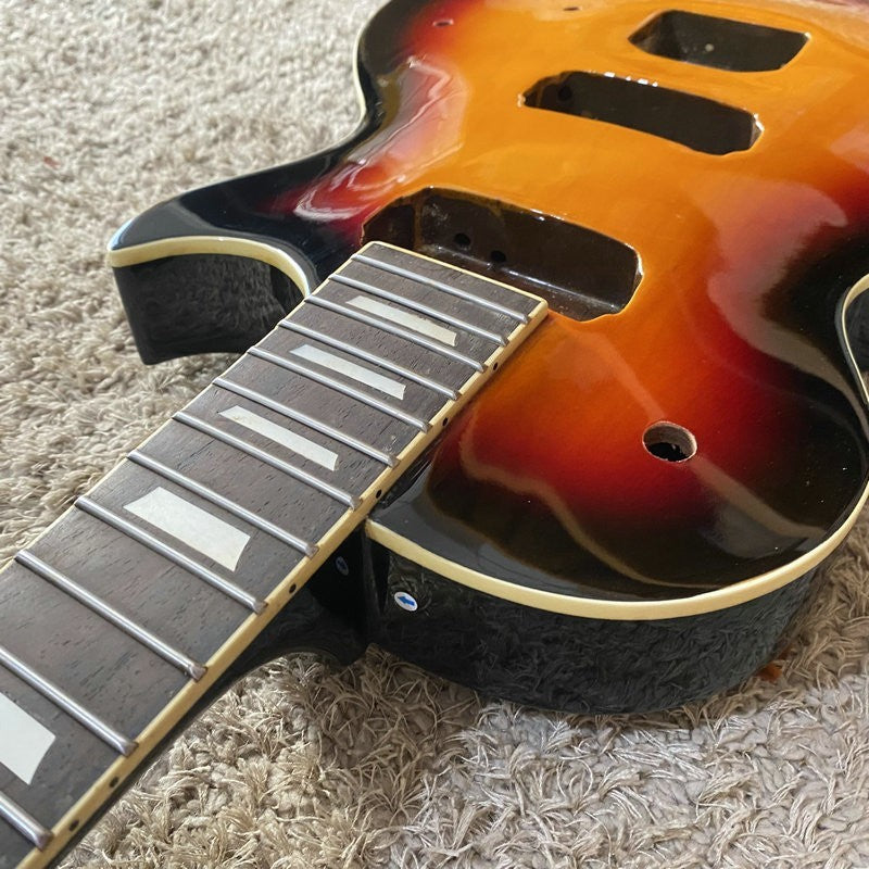 Sunburst Gloss Finish Guitar Body with Neck, Rosewood Fingerboard Fit