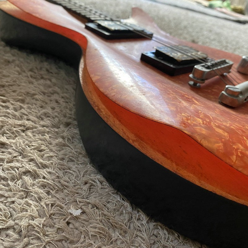 Orange Guitar, ABS Frosted Top Basswood Body, Maple Neck Fit Les Paul