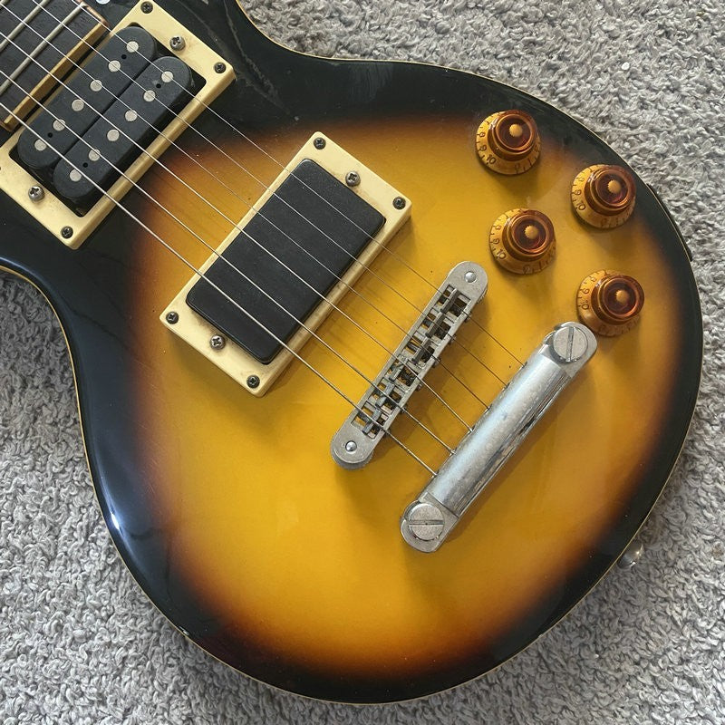 Mini Electric Guitar Sunburst Finish, Solid Basswood Body, Maple Neck