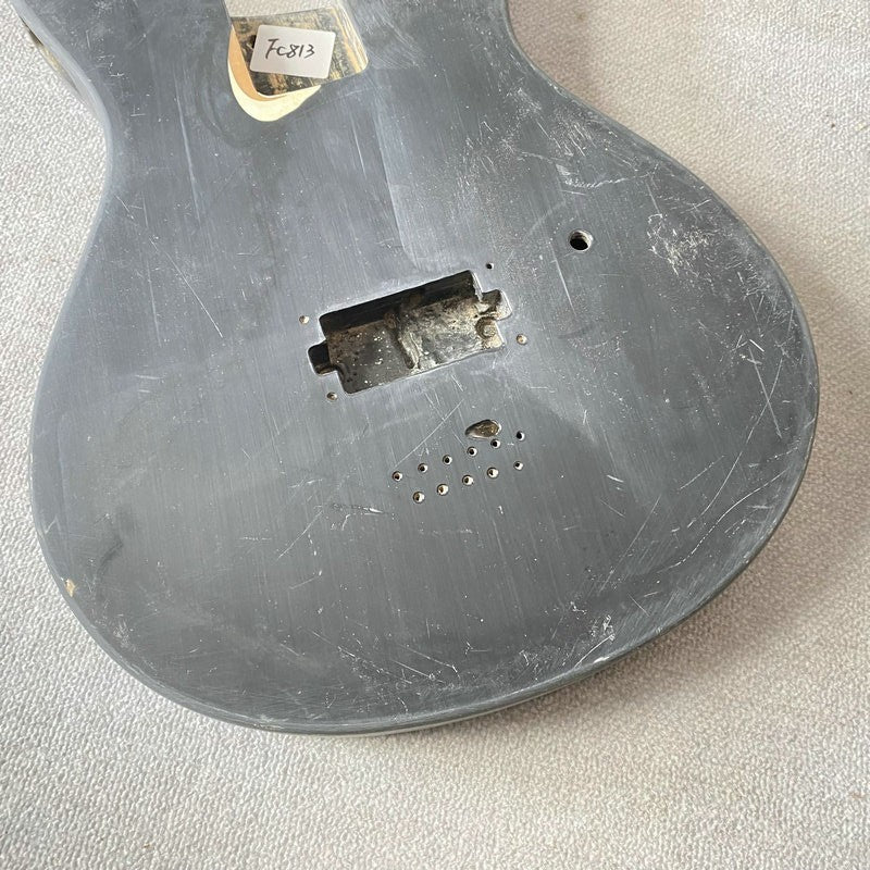 Black Cutaway Basswood Guitar Body, String Through Bridge, Single Humb