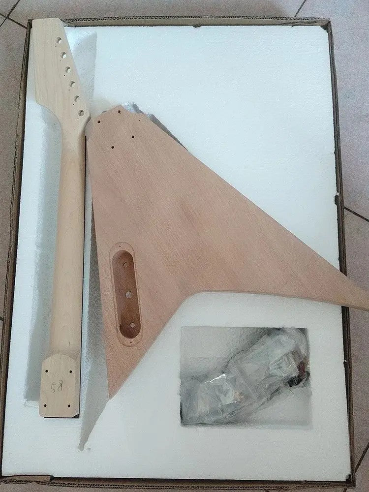 DIY Project Kit Mahogany Body Maple Neck Rosewood Fingerboard Fit Flyi