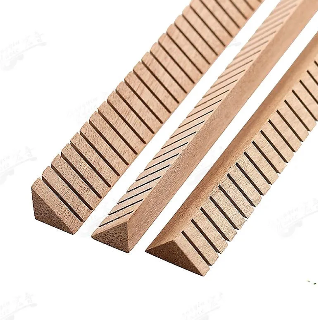 4pcs Bevel Guitar Binding Strips Inside Inlay Lining, 420mm Length