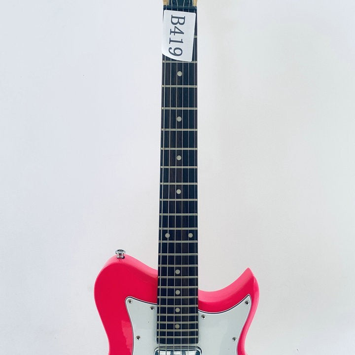 Washburn Warrior Mini Guitar in Pink Finish, Basswood Body, Maple Wood