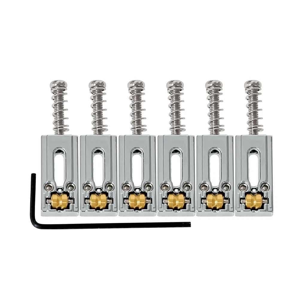 6pcs Guitar Bridge Tremolo Roller Saddles Fit Stratocaster Strat
