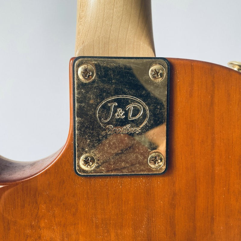 J&D Solid Basswood Guitar Body Quilted Maple Top, Maple Neck Fit LP Le