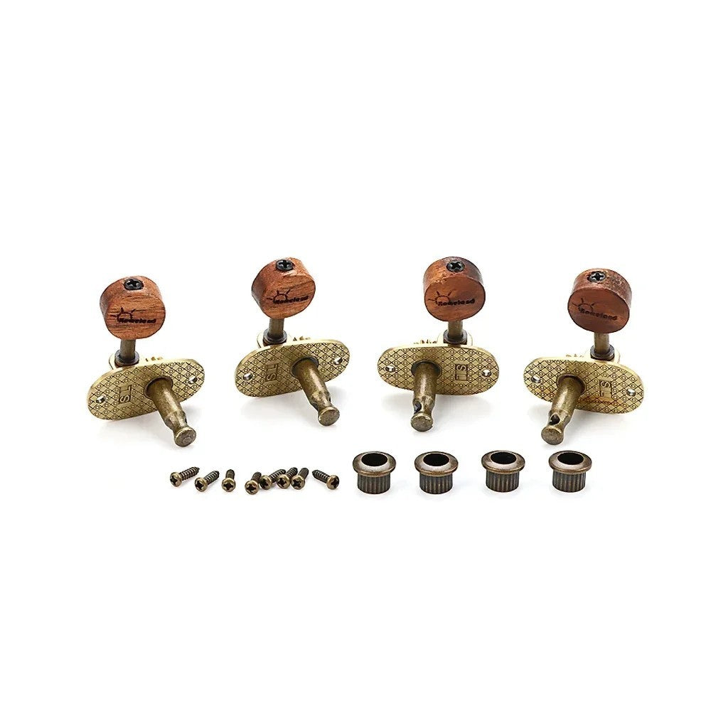 Bronze Ukulele 2R2L Tuning Pegs Machine Heads Open Gear