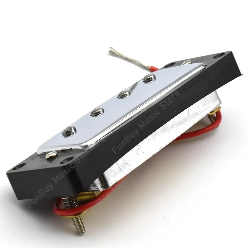 Chrome 4 String Bass Mini Humbucker Pickups Set
