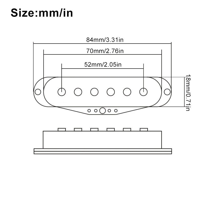 Transparent Covers Gutar SSS Single Coil Pickups Fit Stratocaster Stra