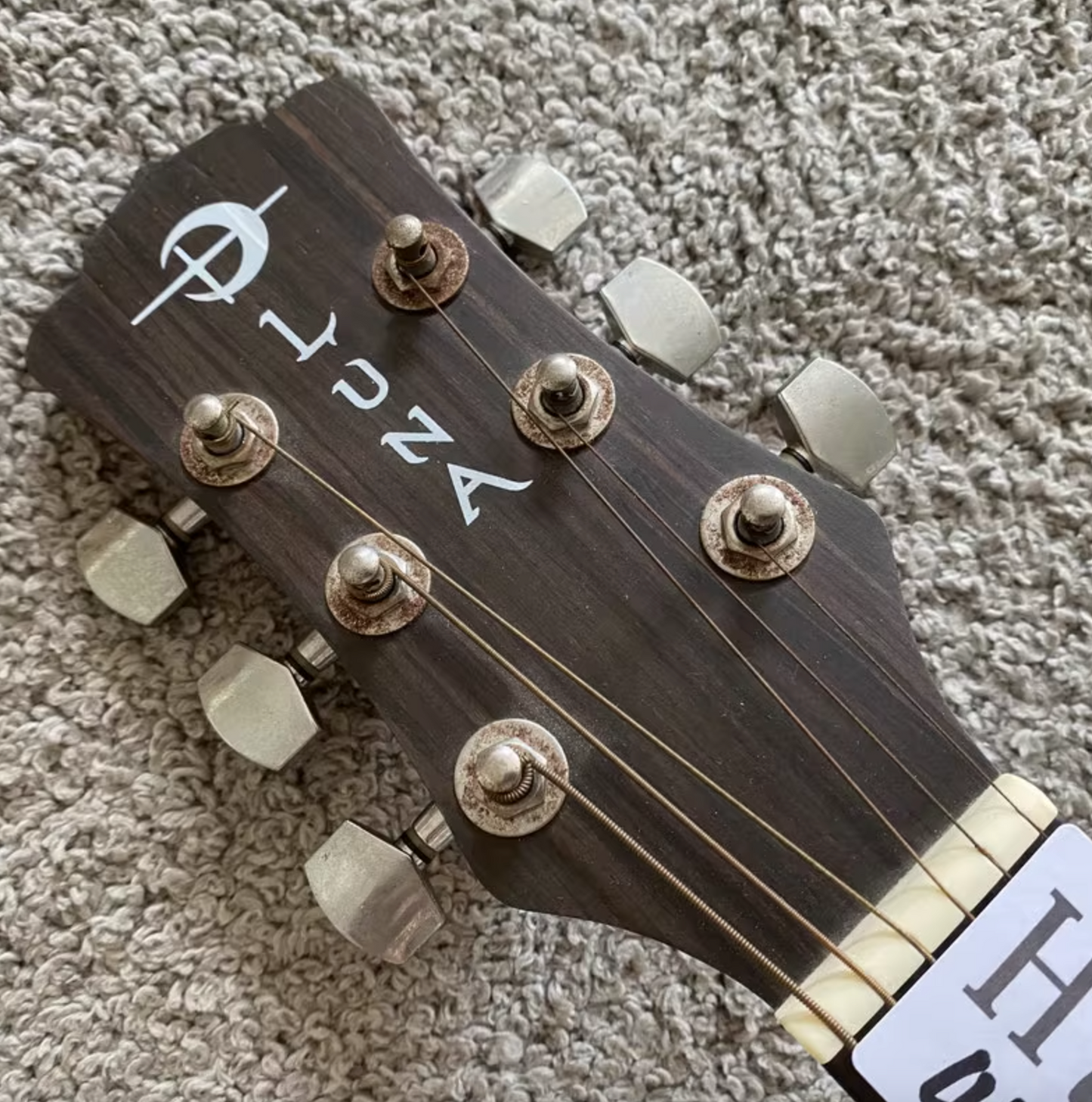 Luna Engraved Top 40 Inch Acoustic Guitar, Spruce Mahogany Body, Rosew