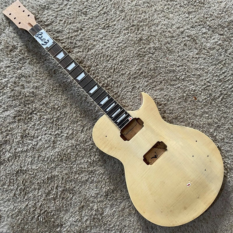 Tiger Maple Guitar Body with Mahogany Neck, Rosewood Fingerboard Fit L