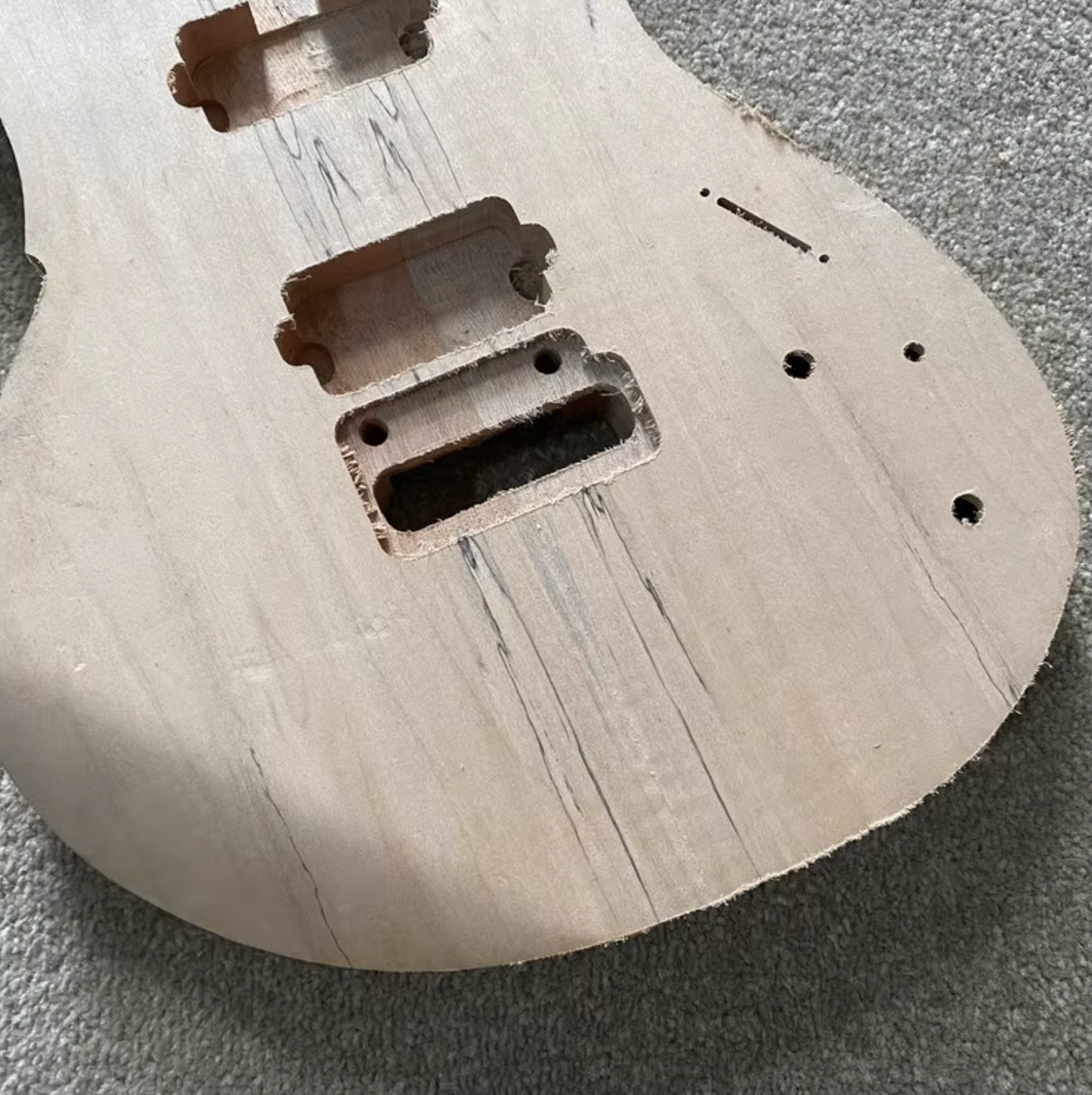 HH Unfinished Basswood Guitar Double Cutaway Body DIY Project