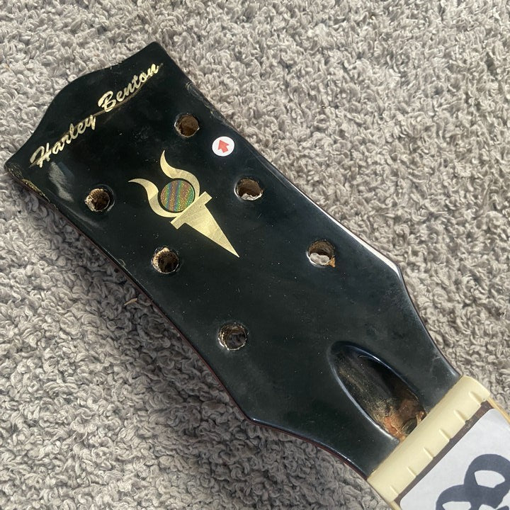 Left Hand Harley Benton Guitar Tiger Maple Top Body with Neck Set Fit