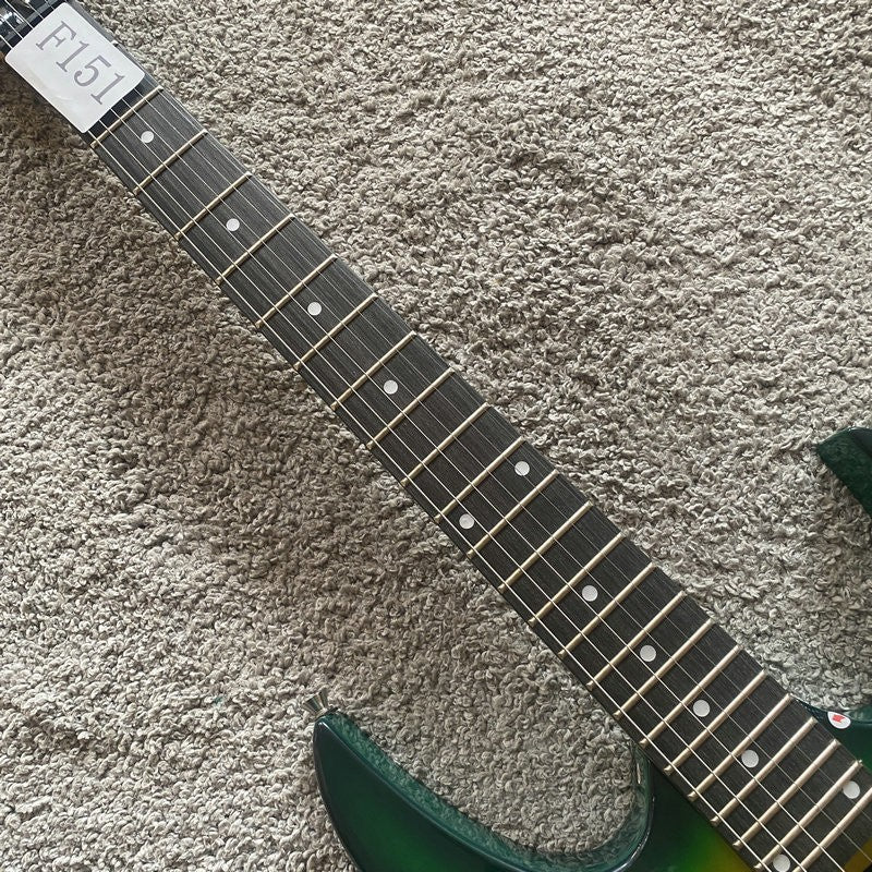 Green Yellow Burst HSH Guitar, Basswood Body with Maple neck, Rosewood