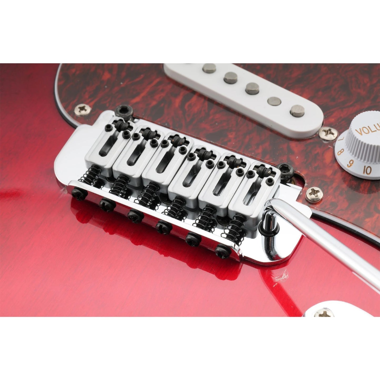 Chrome 2 Point Guitar Roller Saddles Bridge Tremolo System Fit Stratoc
