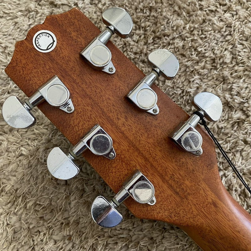 Left Handed Folk Acoustic Guitar, Spruce Body, Mahogany Neck, 22 Frets