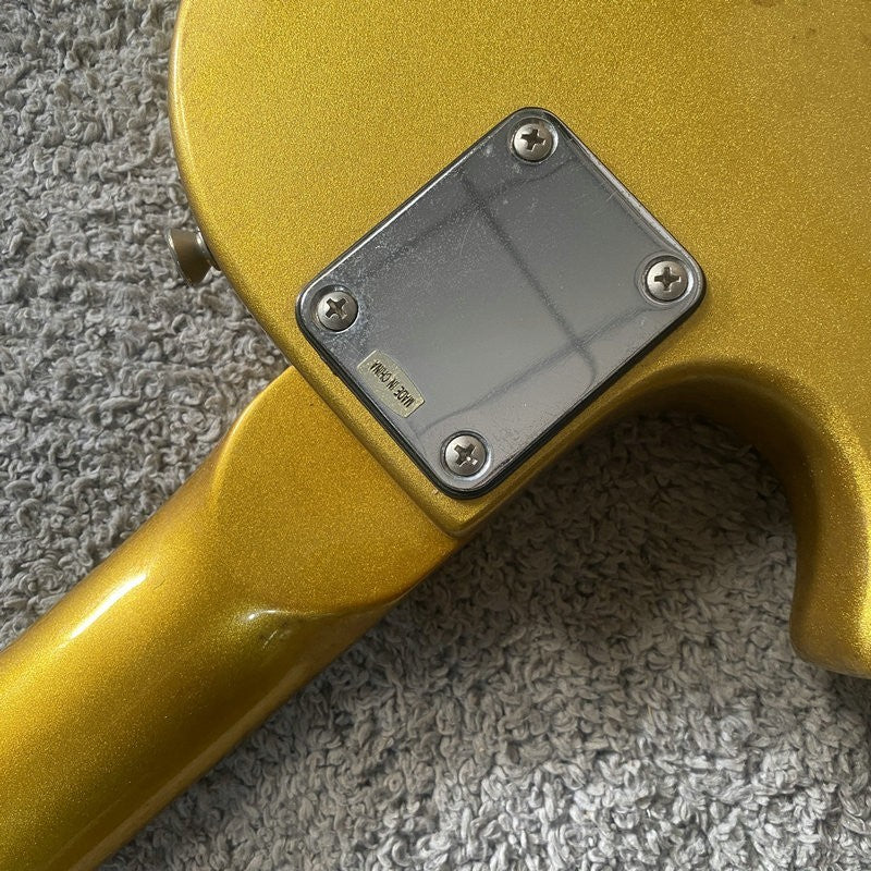 Metallic Gold Single Cut Guitar, Mahogany Body with Maple Neck Fit Les