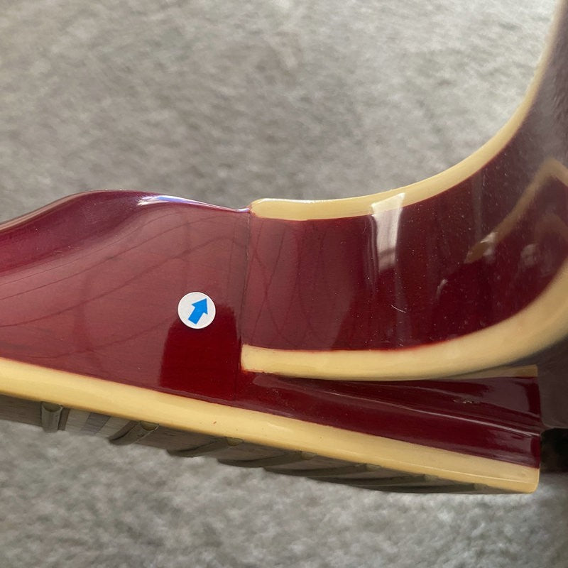 Red Glossy Semi Hollow Jazz Guitar Body Mahogany Neck, 22 Frets Finger