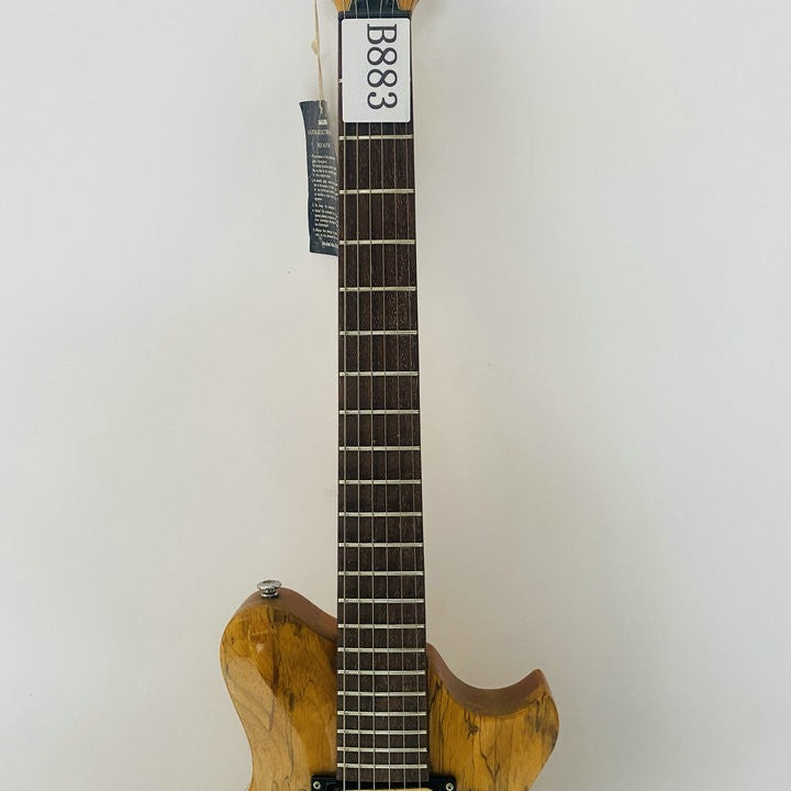 Sakura HH Guitar, Burl Wood Mahogany Body, Maple Neck, Rosewood Finger