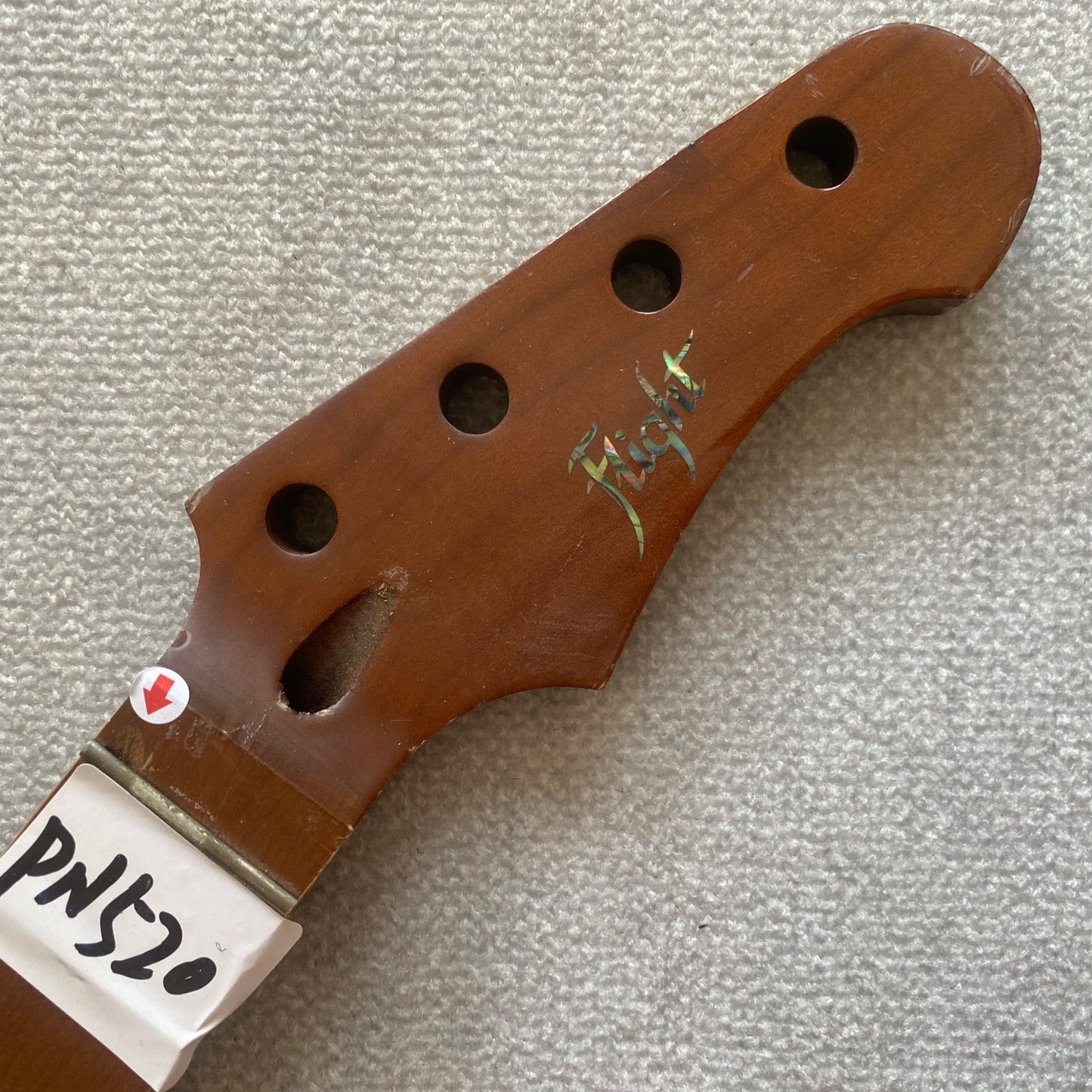 Roasted Maple Wood 4 String Mini Electric Bass Neck, 22 Frets Fingerbo