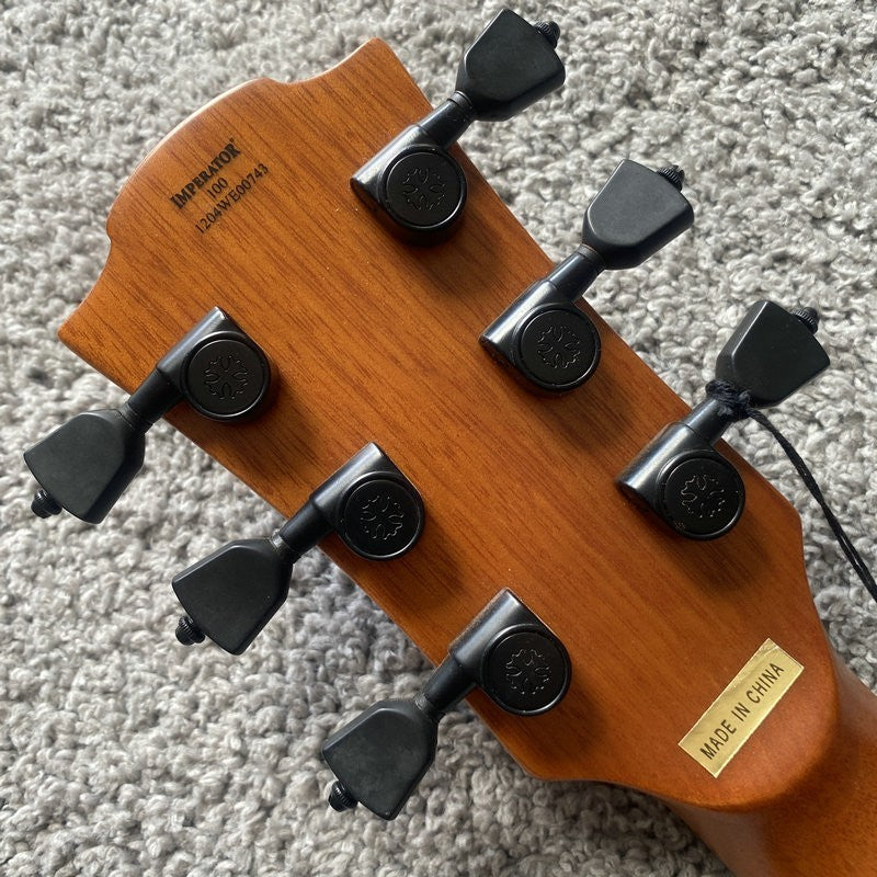 LAG Black Single Cut Electric Guitar, Mahogany Body, Neck, Rosewood Fi