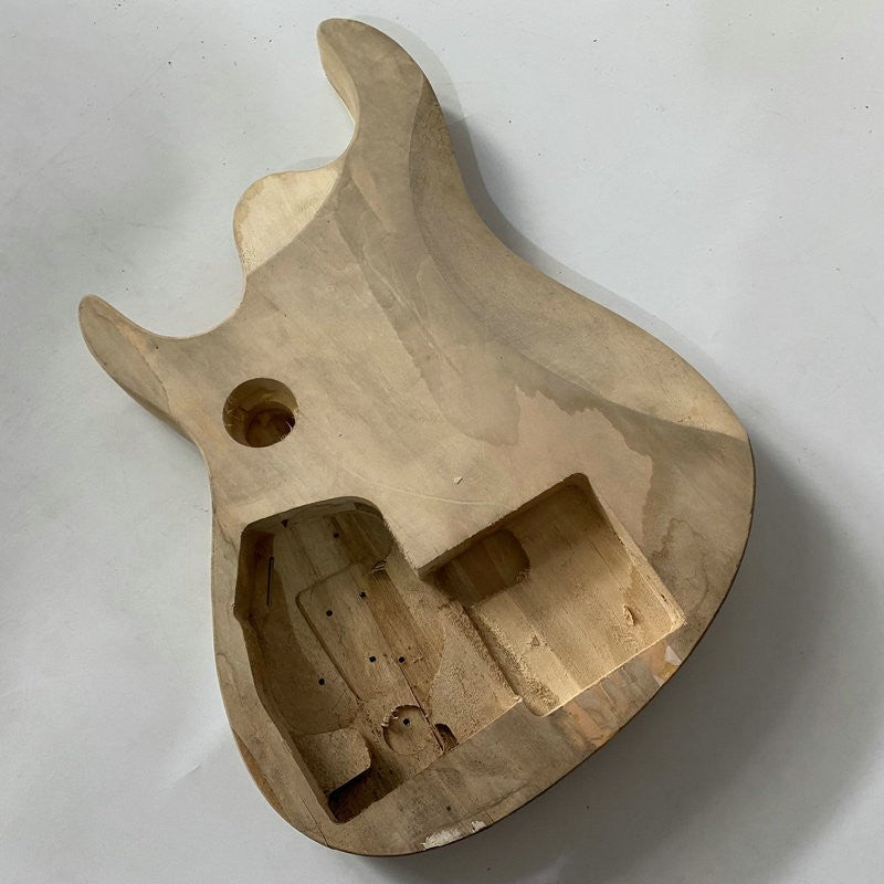 Basswood HH Guitar DIY Project Body with Tiger Maple Top