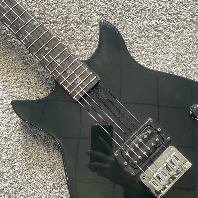 FirstAct Electric Guitar in Black, Basswood Body Maple Neck Rosewood F