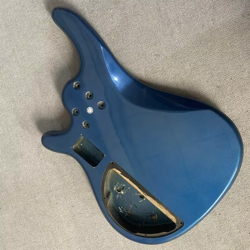 Metallic Blue 4 String Bass Basswood Body DIY Project