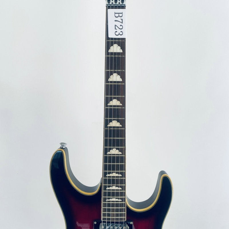 Red Burst Custom HSH Guitar, Solid Baswood Body, Maple Neck, Rosewood