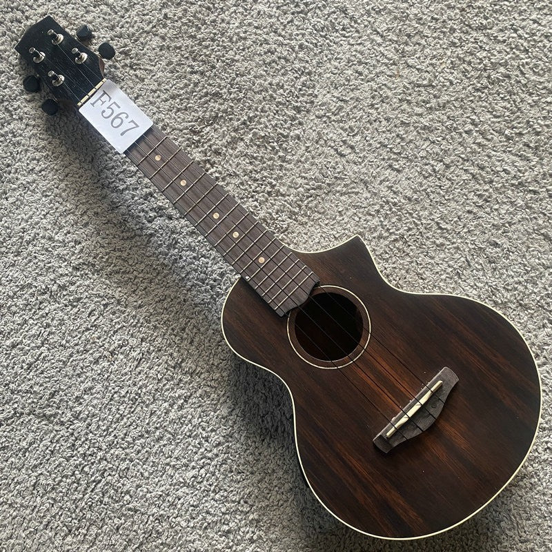 Ibanez 4 String Electric Ukulele Mini Guitar, Nylon Strings, Black Wal