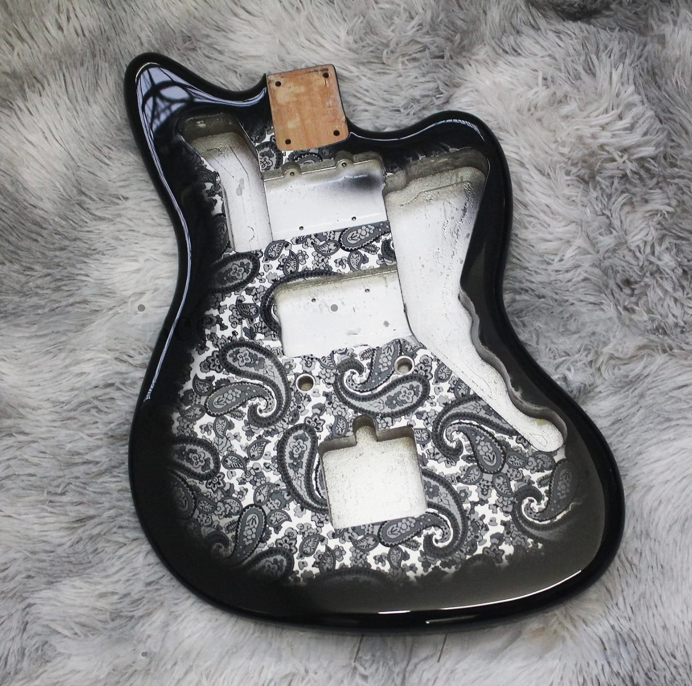 Black Amoeba Finish Alder Wood Guitar Body Fit Jazzmaster