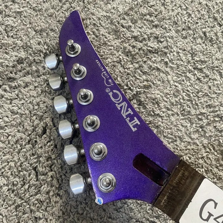 TNC Purple Metallic Finish Electric Guitar, Basswood Body, Maple Neck