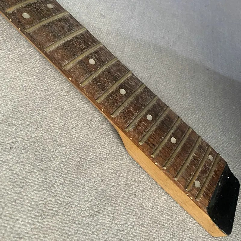 Black Maple Wood 4 String Bass Neck, Rosewood 24 Frets Rosewood Finger