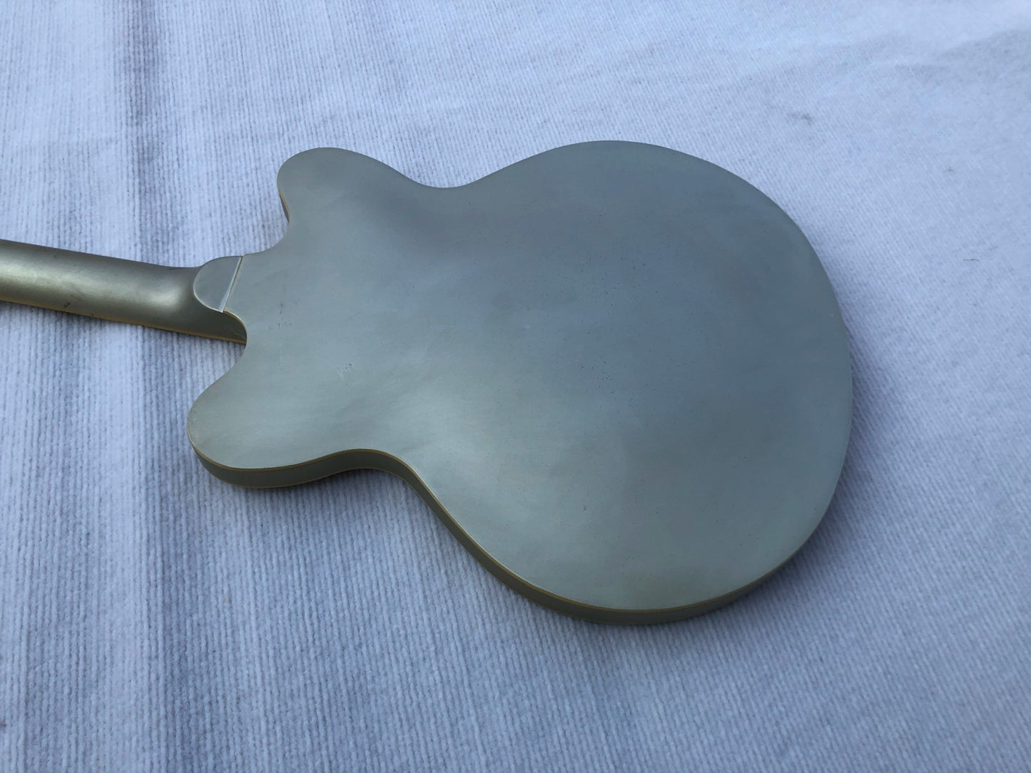 Metallic Silver Semi Hollow Jazz Guitar Body with Neck, Rosewood Fretb