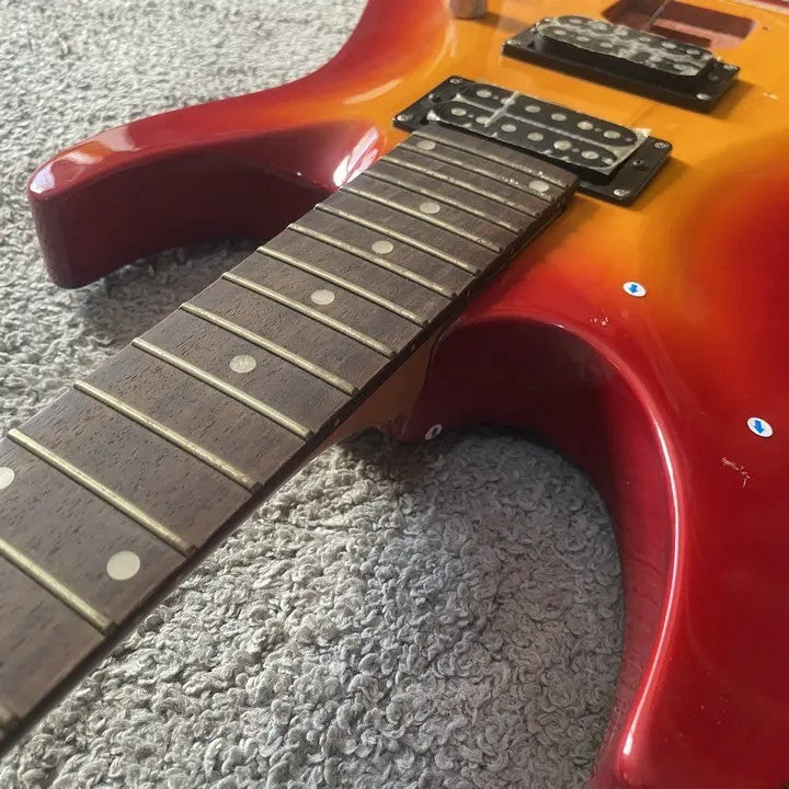 TNC Taiwan Made Electric Guitar, HH Cherry Burst Body, Maple Neck, Ros