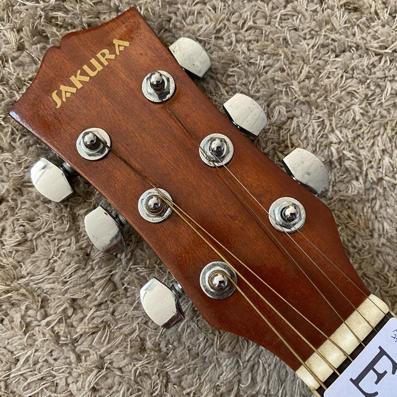 Sakura 40 Inch Acoustic Guitar, Mahogany Body and Neck, Rosewood Finge