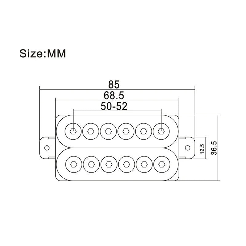 Zebra Large Pole Guitar Humbucker Pickups Fit Kiesel,Charvel,Peavey,Ib