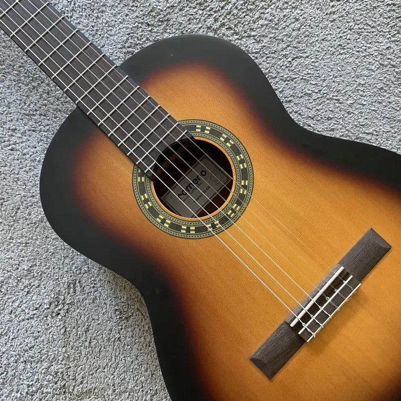 39Inch Sunburst Classical Guitar Spruce Mahogany Body, Rosewood Finger