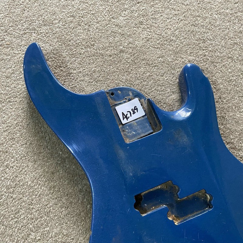 Blue 4 String Electric Bass Basswood Body