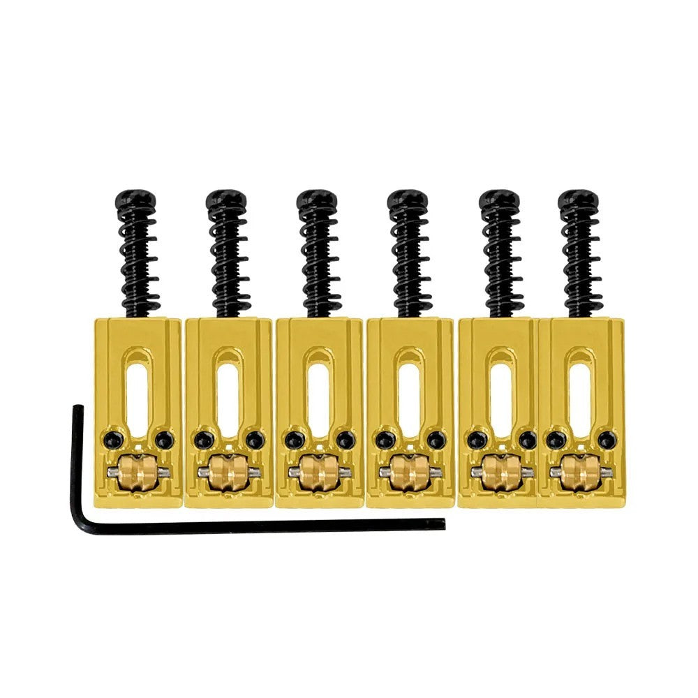 6pcs Guitar Bridge Tremolo Roller Saddles Fit Stratocaster Strat