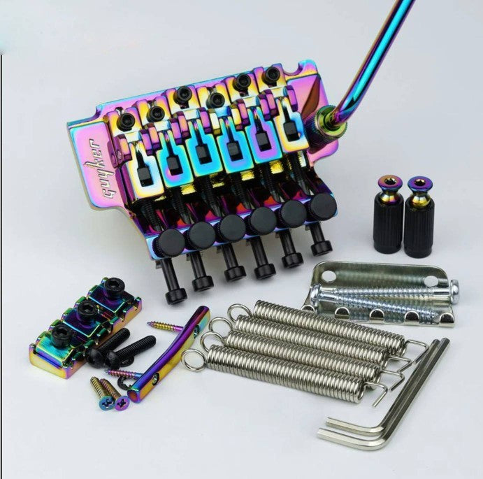 Rainbow Finish Locking Guitar Bridge Tremolo Fit Ibanez,Jackson,Dean,P