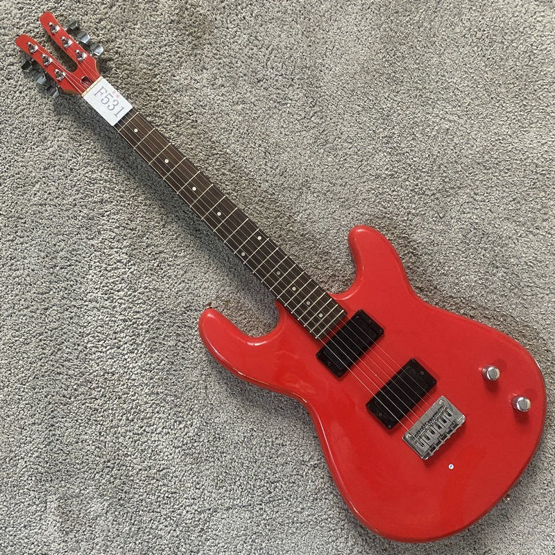 Custom Red Glossy Finish Guitar, Basswood Body, Maple Neck, Rosewood F