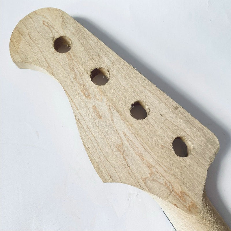 Maple Wood 4 String Bass Neck, Fretless Rosewood Fingerboard Fretboard