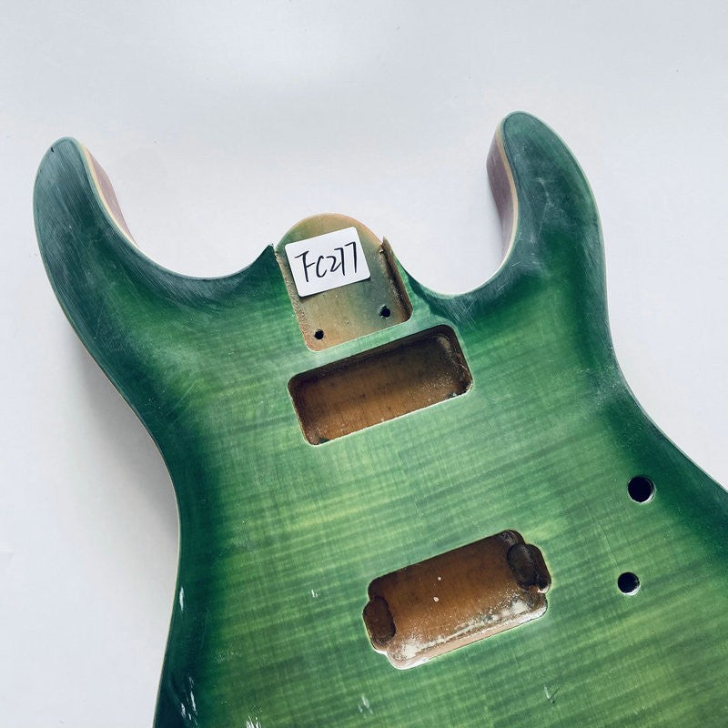 Green Burst Guitar Tiger Maple Top Mahogany Body