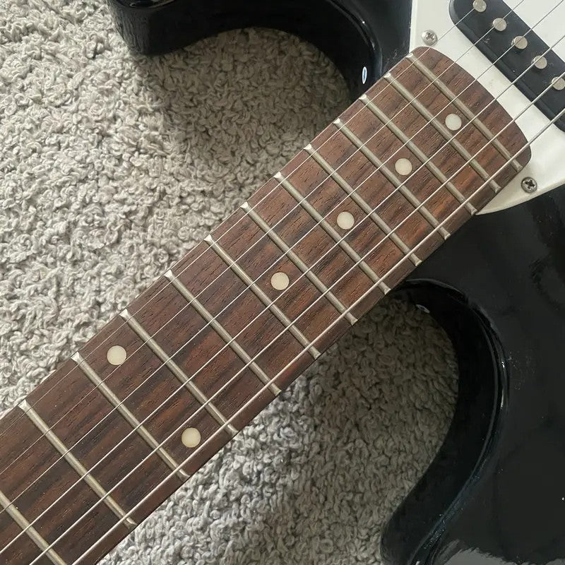 First Act Black Electric Guitar, Basswood Body, Maple Neck, Rosewood F