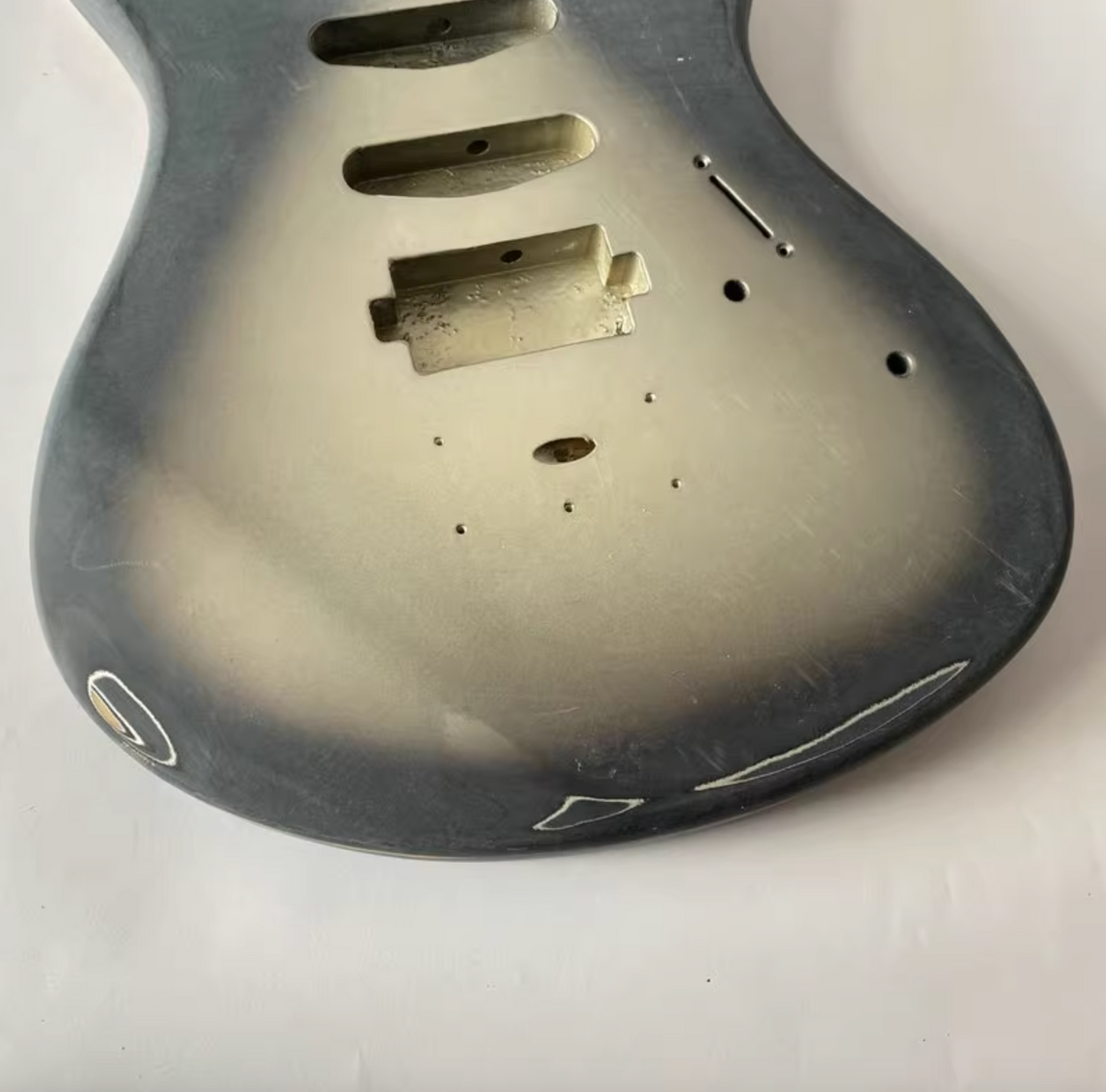 Grey Burst HSS Guitar Basswood Double Cutaway Body DIY Project