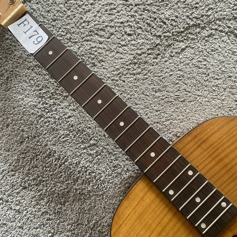 DIY Tiger Maple Dobro Resonator Guitar Mahogany Neck Rosewood 19 Frets